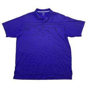 Adidas Golf Shirt Men XL Extra Large Marine Blue Short Sleeve Moisture Wick Polo